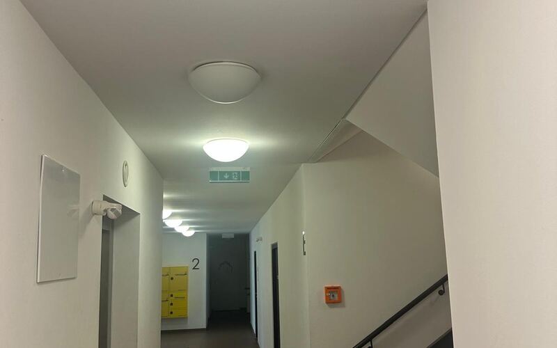 Gereinigtes Stiegenhaus einer Wohnhausanlage